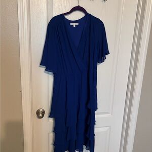 Sandra Darren Royal Blue High Low Dress